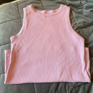 Nine West Pink Ribbed Tank